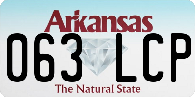 AR license plate 063LCP