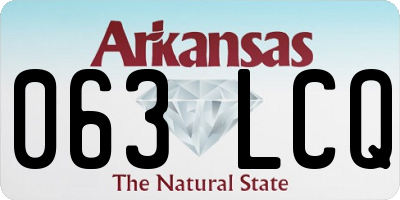 AR license plate 063LCQ