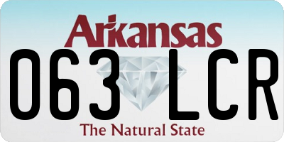 AR license plate 063LCR