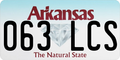 AR license plate 063LCS