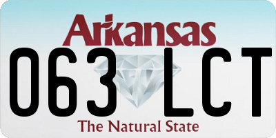 AR license plate 063LCT