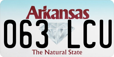 AR license plate 063LCU