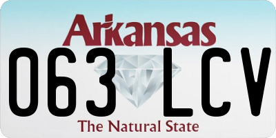 AR license plate 063LCV