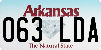 AR license plate 063LDA
