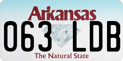 AR license plate 063LDB