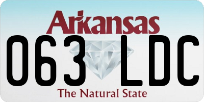 AR license plate 063LDC