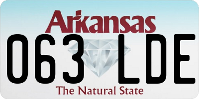 AR license plate 063LDE
