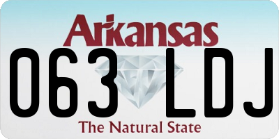 AR license plate 063LDJ