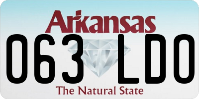 AR license plate 063LDO