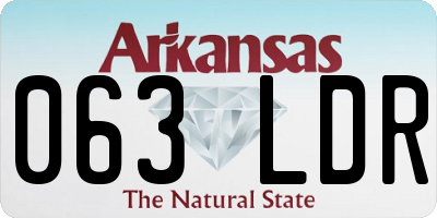 AR license plate 063LDR