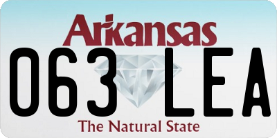 AR license plate 063LEA