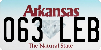 AR license plate 063LEB