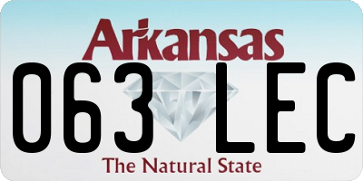 AR license plate 063LEC