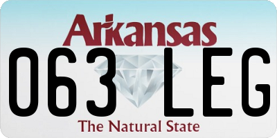 AR license plate 063LEG