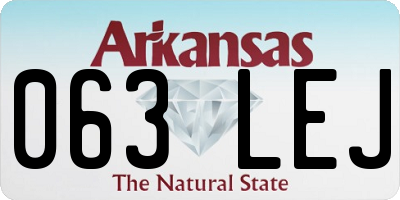 AR license plate 063LEJ