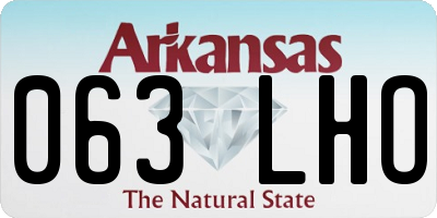 AR license plate 063LHO