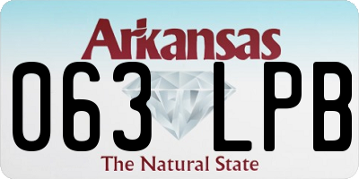 AR license plate 063LPB