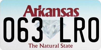 AR license plate 063LRO