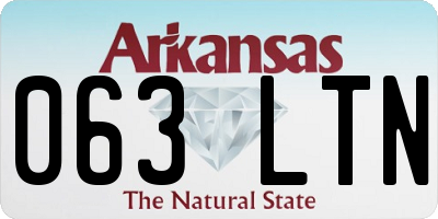 AR license plate 063LTN