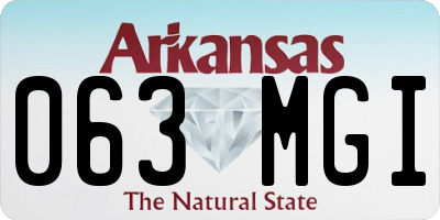 AR license plate 063MGI