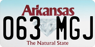 AR license plate 063MGJ