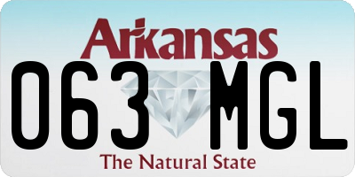 AR license plate 063MGL