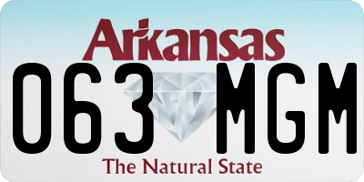 AR license plate 063MGM