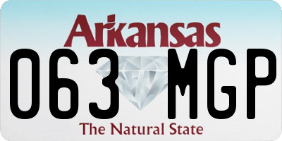 AR license plate 063MGP