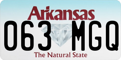 AR license plate 063MGQ