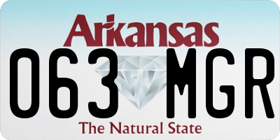 AR license plate 063MGR
