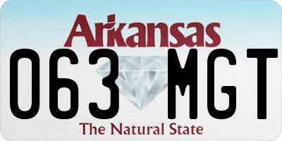 AR license plate 063MGT