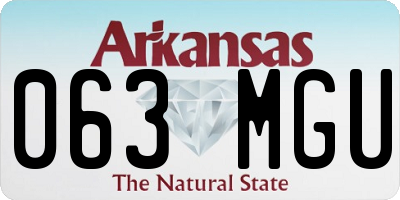 AR license plate 063MGU
