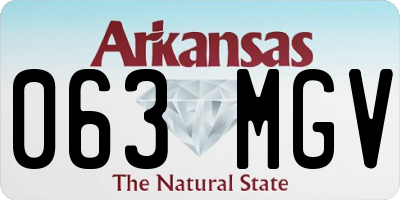 AR license plate 063MGV