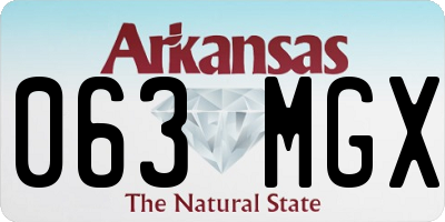 AR license plate 063MGX
