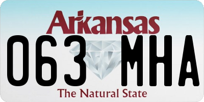 AR license plate 063MHA