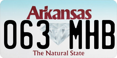 AR license plate 063MHB