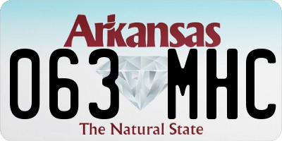 AR license plate 063MHC