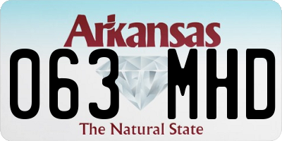 AR license plate 063MHD