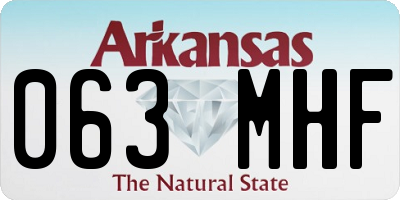 AR license plate 063MHF