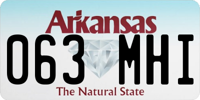 AR license plate 063MHI