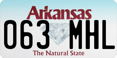 AR license plate 063MHL