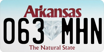 AR license plate 063MHN