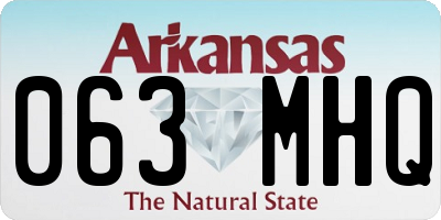 AR license plate 063MHQ