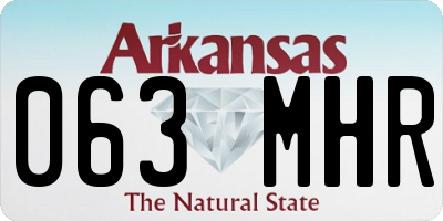 AR license plate 063MHR