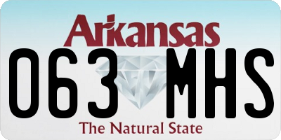 AR license plate 063MHS