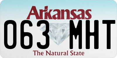 AR license plate 063MHT