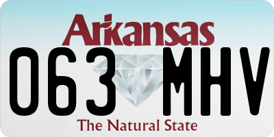 AR license plate 063MHV