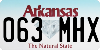 AR license plate 063MHX