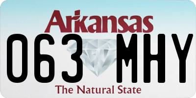 AR license plate 063MHY