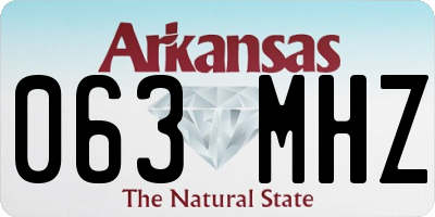 AR license plate 063MHZ